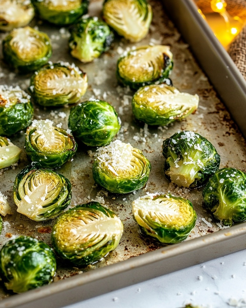 Garlic Parmesan Roasted Brussels Sprouts Recipe - Recipe Image