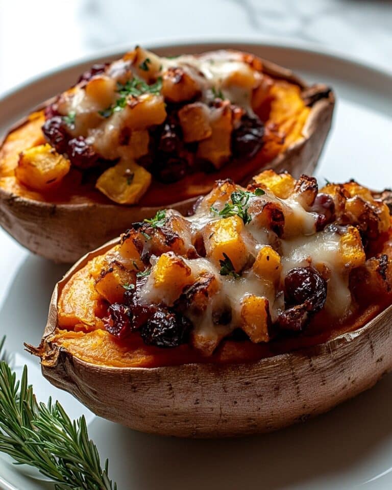 Cranberry Apple Twice-Baked Sweet Potatoes Recipe
