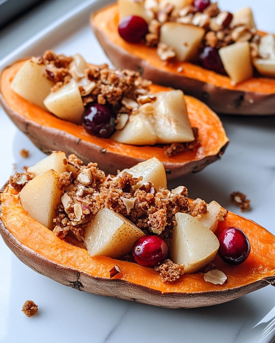 Cranberry Apple Twice-Baked Sweet Potatoes Recipe - Recipe Image