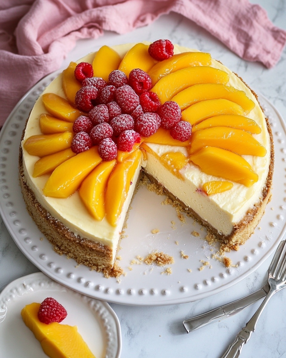 Mango Coconut Cheesecake Recipe - Recipe Image