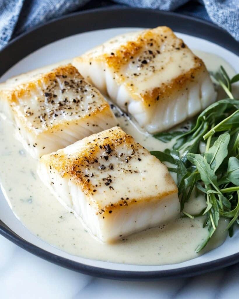 Pan Seared Cod with Tarragon Cream Sauce Recipe