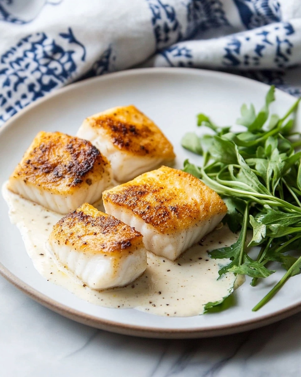 Pan Seared Cod with Tarragon Cream Sauce Recipe - Recipe Image