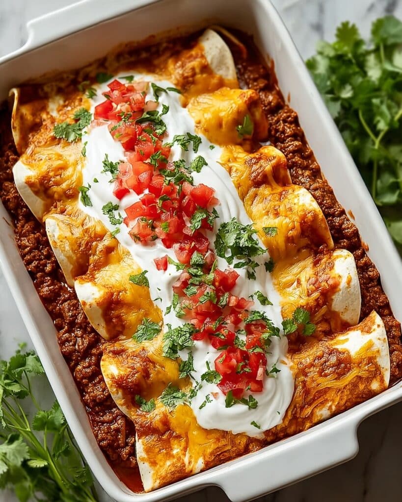 Easy Ground Beef Enchiladas Recipe