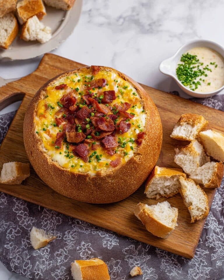Cheese and Bacon Cob Loaf Dip Recipe