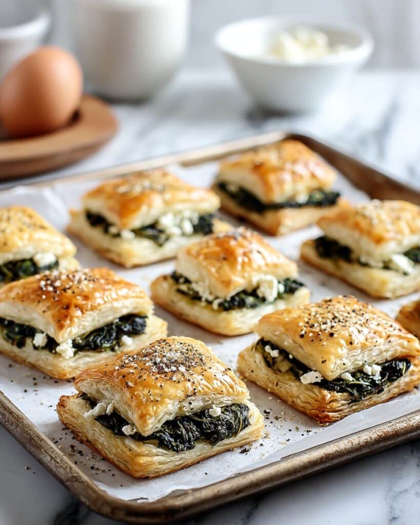 Spinach and Feta Puff Pastry Bites Recipe