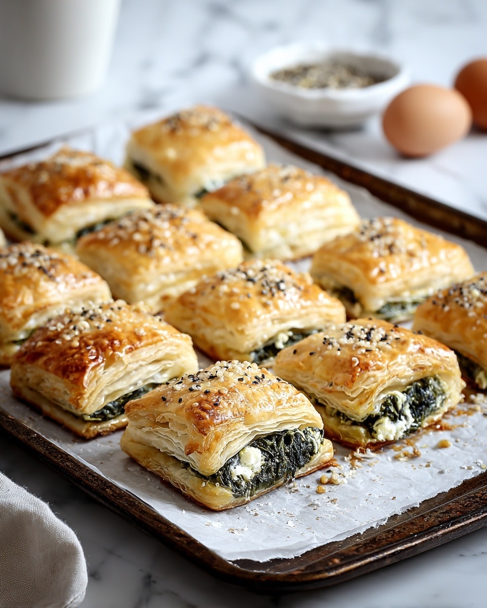 Spinach and Feta Puff Pastry Bites Recipe - Recipe Image