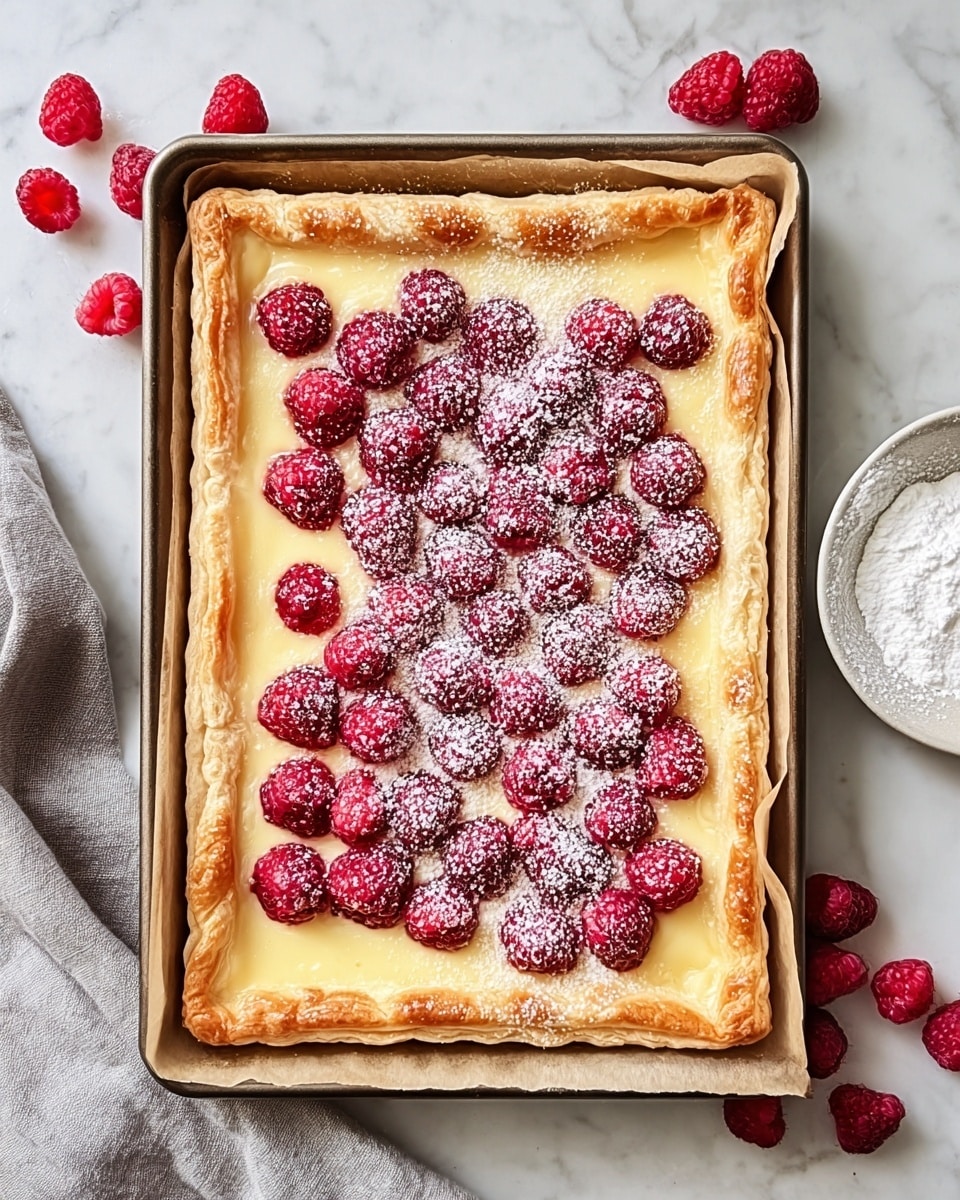 Raspberry Almond Puff Pastry Tart Recipe - Recipe Image