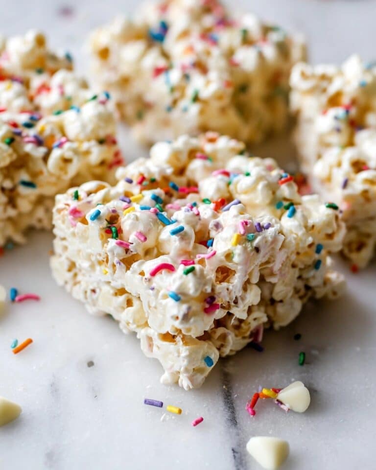 Homemade Funfetti Marshmallow Popcorn Treats Recipe