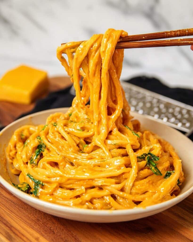 Creamy Gochujang Udon Noodles Recipe