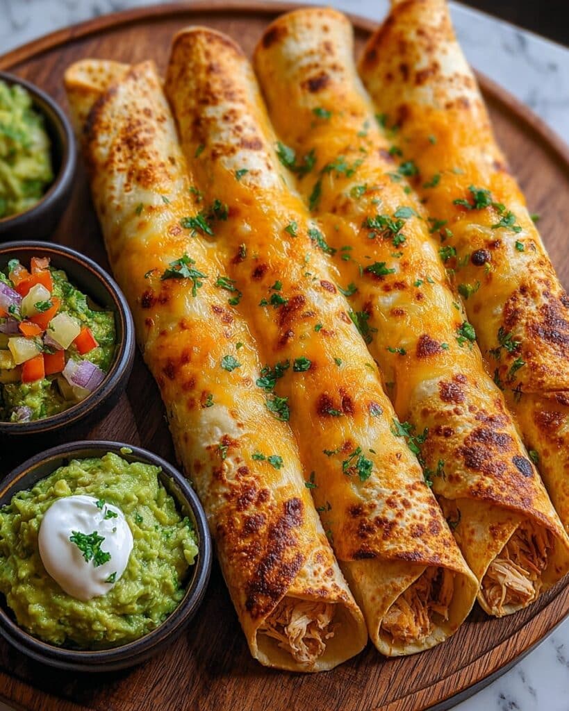 Crunchy Oven-Baked Chicken Taquitos Recipe