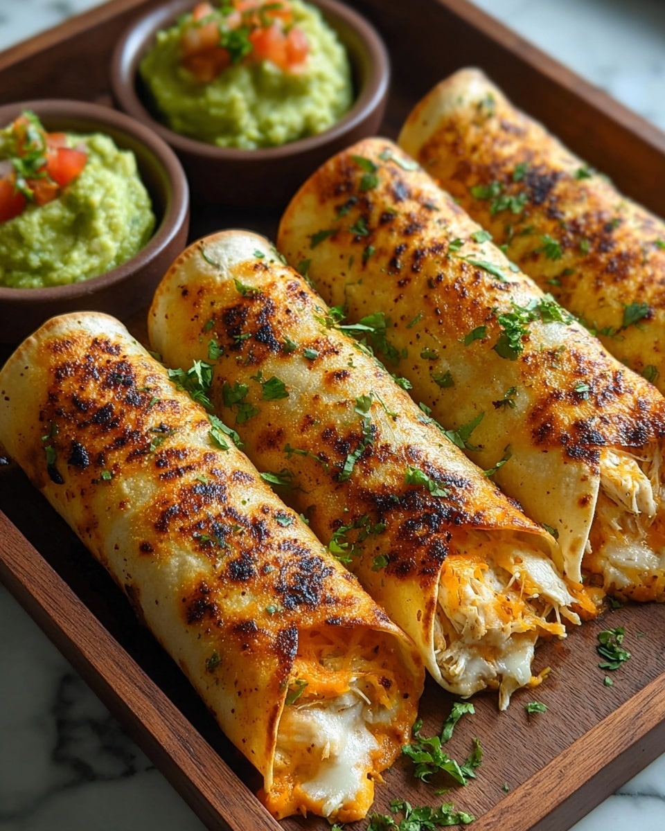 Crunchy Oven-Baked Chicken Taquitos Recipe - Recipe Image