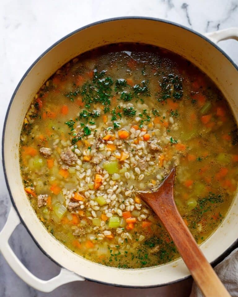 Vegan Beef Barley Soup Recipe
