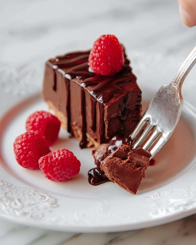 Vegan Chocolate Cheesecake with Chocolate Crumb Crust and Vegan Magic Shell Recipe