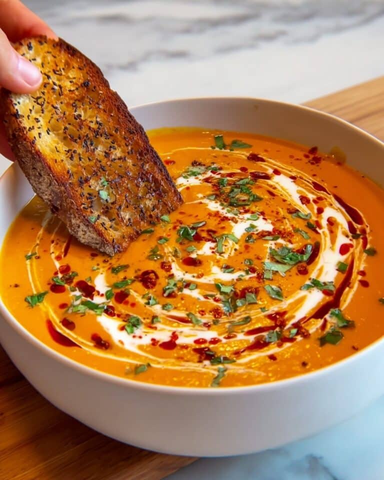 Creamy Roasted Butternut Squash Soup with Coconut Milk and Spiced Vegetables Recipe