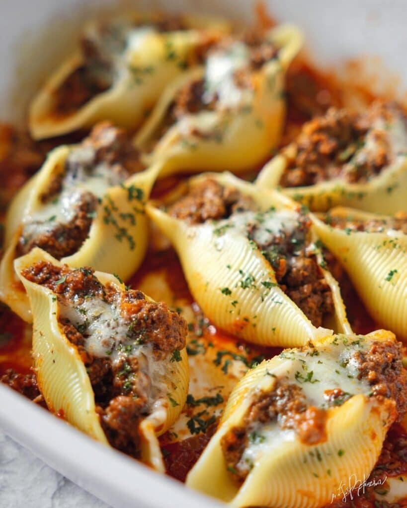 Stuffed Shells with Meat and Cheese Recipe