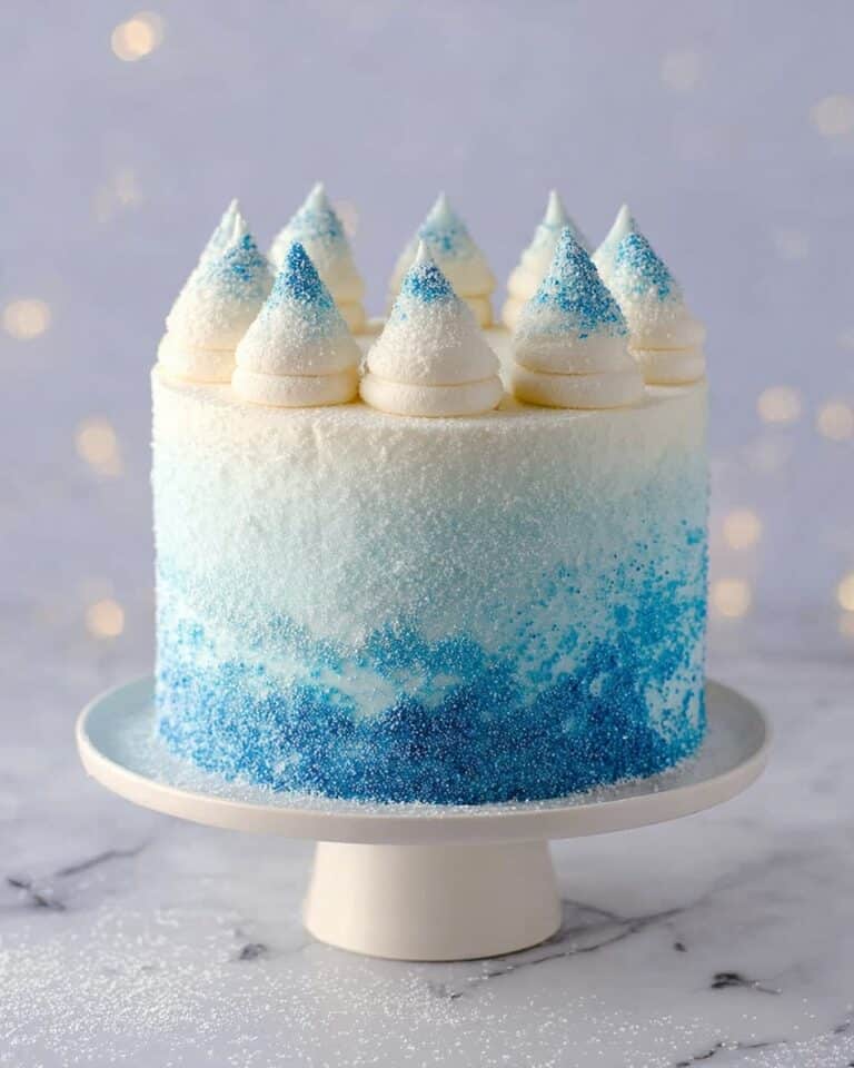 Winter Wonderland White Chocolate Cake with Buttercream and Ganache Recipe