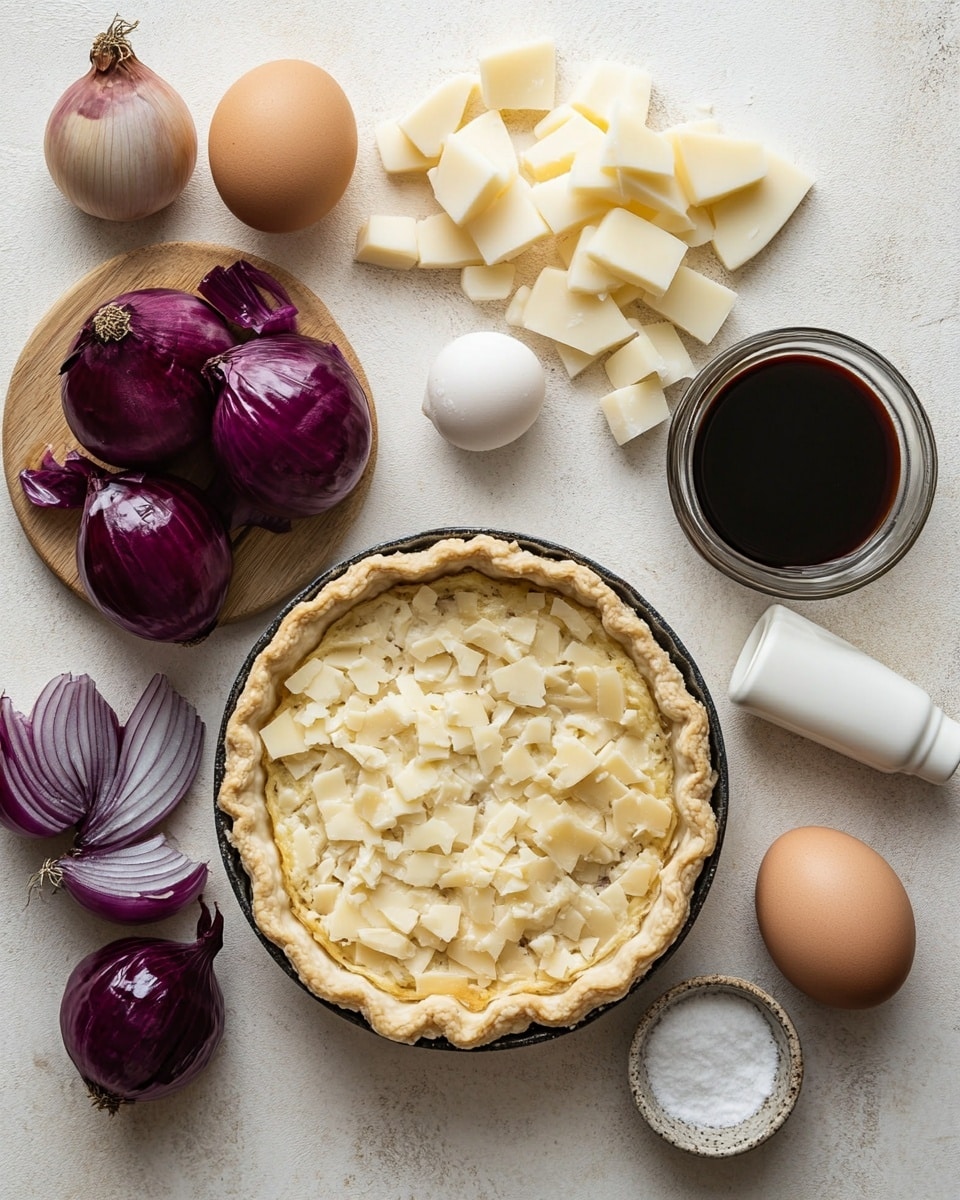 Cozy Christmas Caramelized Onion Quiche Recipe - Recipe Image