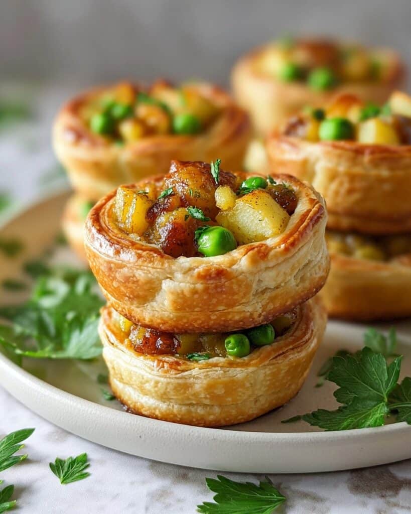 Spiced Potato Puff Pastry Baskets Recipe