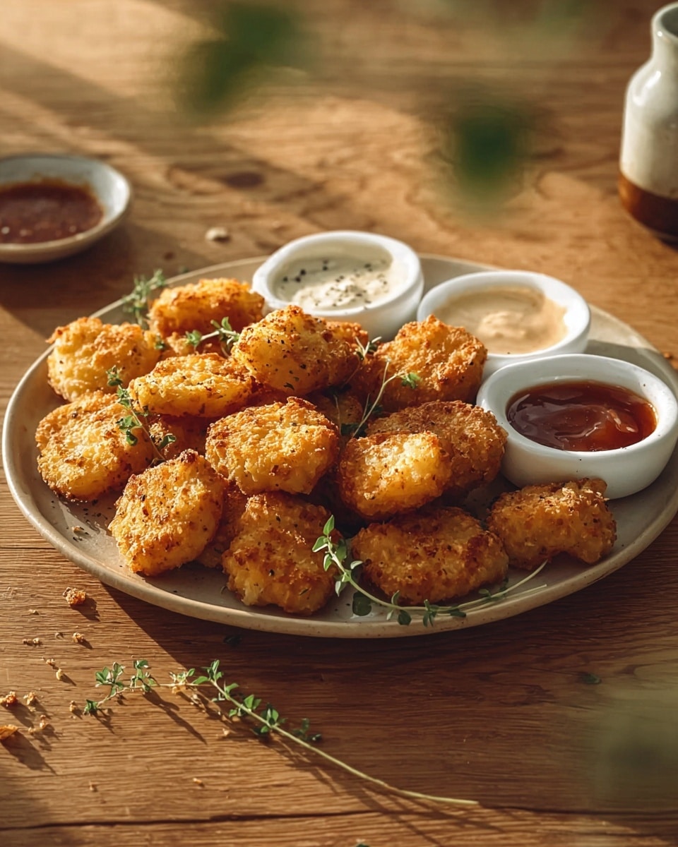 The image shows a black air fryer basket filled with about twenty golden brown, crispy chicken nuggets evenly spread out on a metal grid. The nuggets have a rough, crunchy texture with small crispy bits on the edges, and some look shiny with oil. The air fryer basket has side vents and is placed on a white marbled surface, with a yellow container visible in the blurred background. The photo taken with an iphone --ar 4:5 --v 7