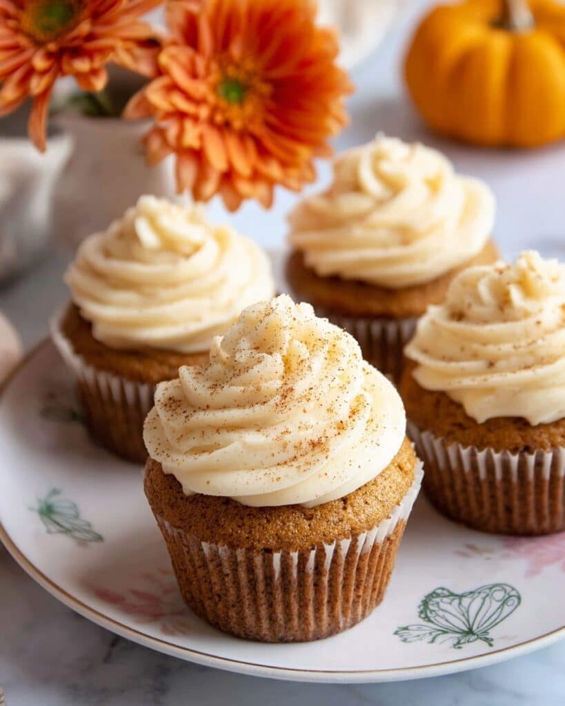 Pumpkin Cupcakes with Classic Cream Cheese Frosting Recipe