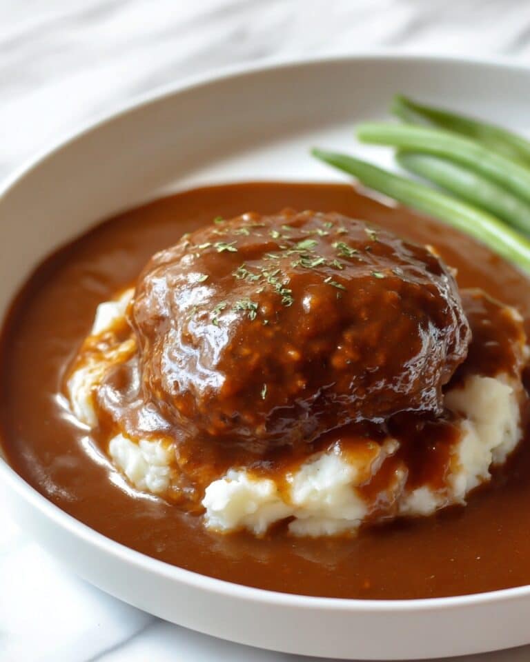 Simple Salisbury Steak Patties with Brown Gravy Recipe