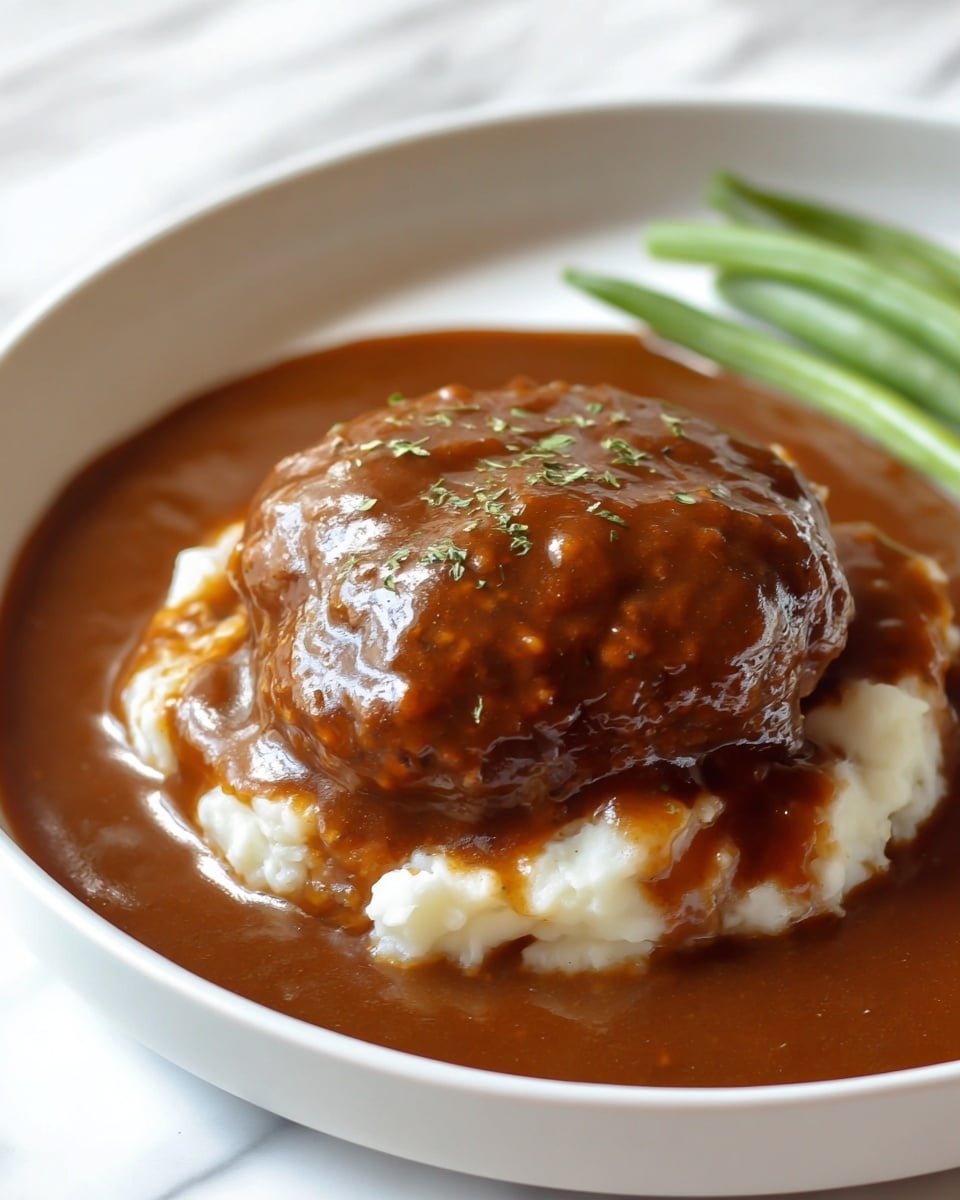 Simple Salisbury Steak Patties with Brown Gravy Recipe