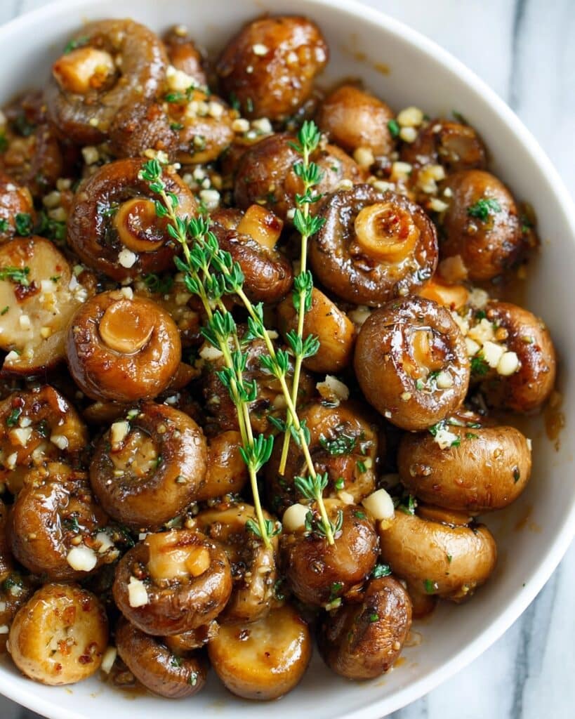 Roasted Mushrooms in Browned Butter, Garlic, and Thyme Sauce Recipe