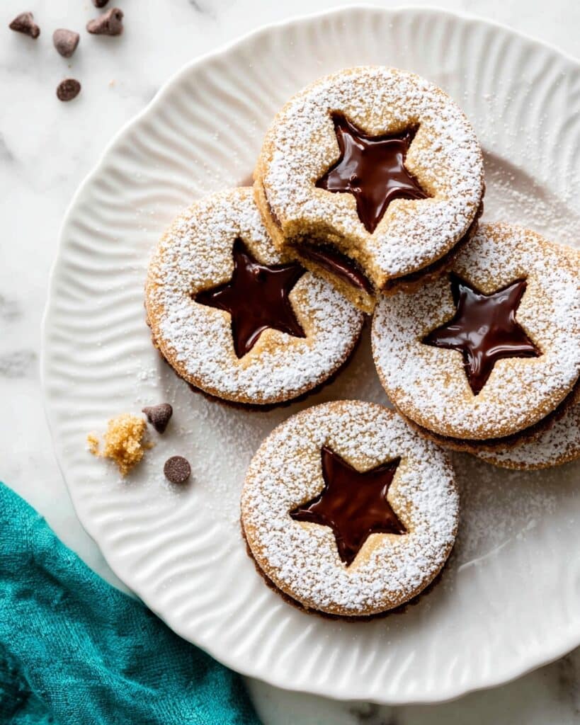 Christmas Chocolate Gingerbread Sandwich Cookies Recipe