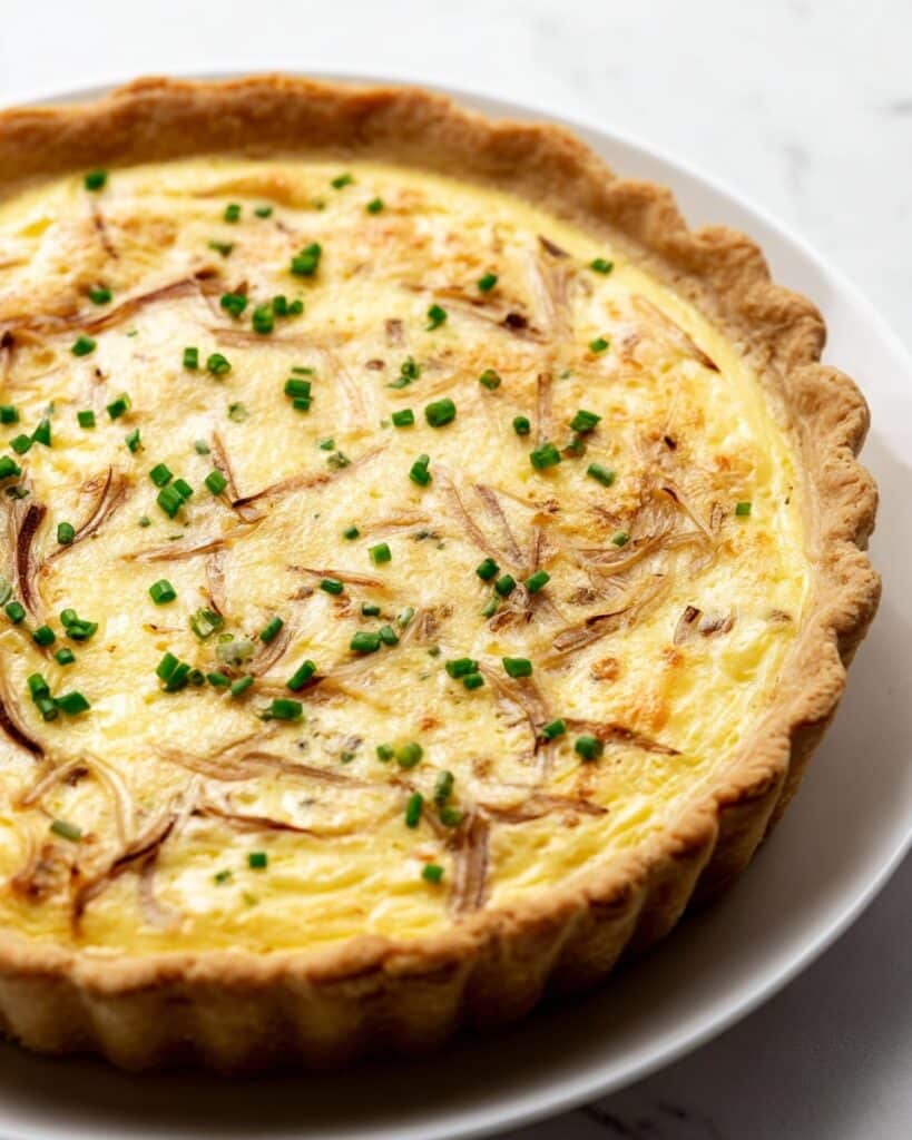 Cozy Christmas Caramelized Onion Quiche Recipe