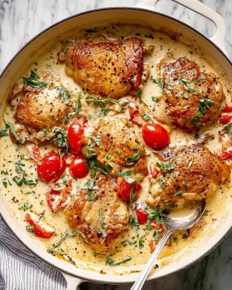 Simple Christmas Creamy Oven Baked Chicken Thighs Recipe