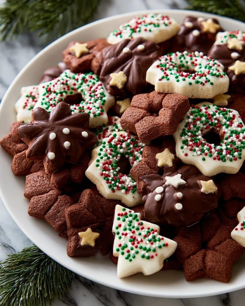 Cozy Christmas Chocolate Spritz Cookies Recipe