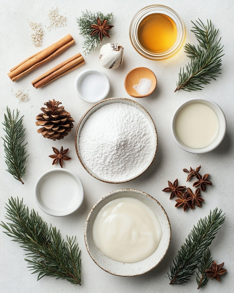 The image shows five small bowls placed on a white marbled surface. From the top left, there is a clear bowl with white icing and a spoon. Next to it on the right is a red bowl filled with white sugar crystals. Below these are three more bowls: a white bowl with light pink icing and a spoon, a red bowl with bright green icing and a spoon, and a clear bowl with red icing and a spoon. At the bottom left is a pink bowl filled with white sprinkles. Two star-shaped plain cookies are placed on the surface near the bowls, one near the green icing bowl and the other near the pink sprinkle bowl. Photo taken with an iphone --ar 4:5 --v 7