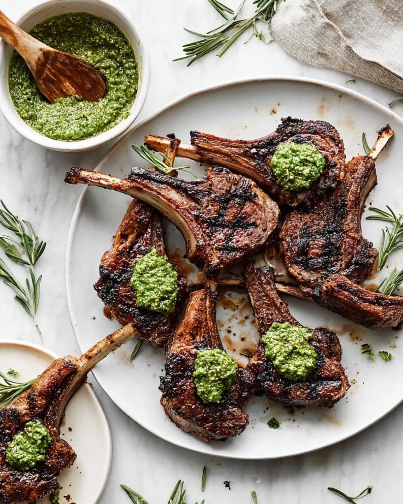 Garlic Rosemary Grilled Lamb Chops for Christmas Dinner Recipe