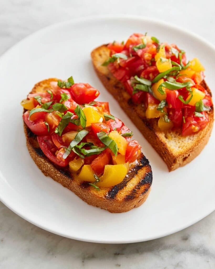 Festive Tomato Basil Bruschetta Recipe