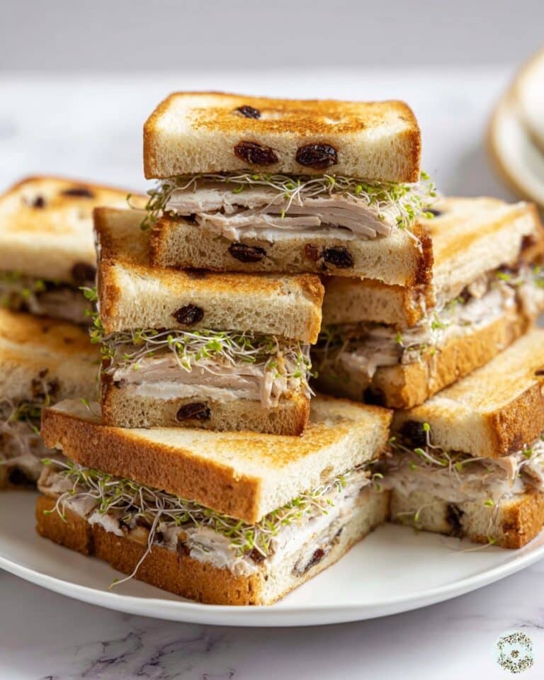 Pear Tea Sandwiches with Honey-Pecan Cream Cheese and Alfalfa Sprouts Recipe