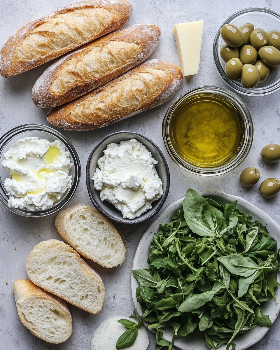 The image shows four small pieces of white bread topped with a layer of white soft cheese. On top of the cheese, there is a mix of small green and yellow pieces, likely chopped olives or vegetables, garnished with chopped green herbs. The bread slices have a light crust and are placed on a dark, flat surface. The background is softly blurred, giving focus to the front piece. photo taken with an iphone --ar 4:5 --v 7