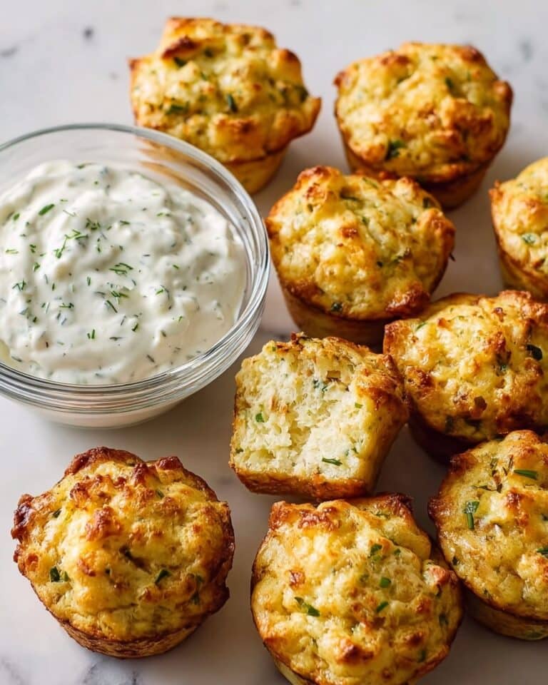 Crab Cake Bites with Lemon Chive Dipping Sauce Recipe