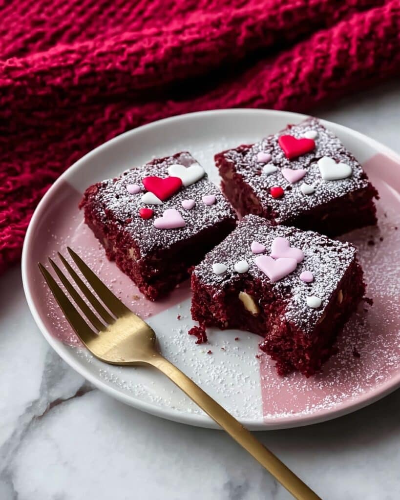 Red Velvet Brownies with White Chocolate Chips Recipe