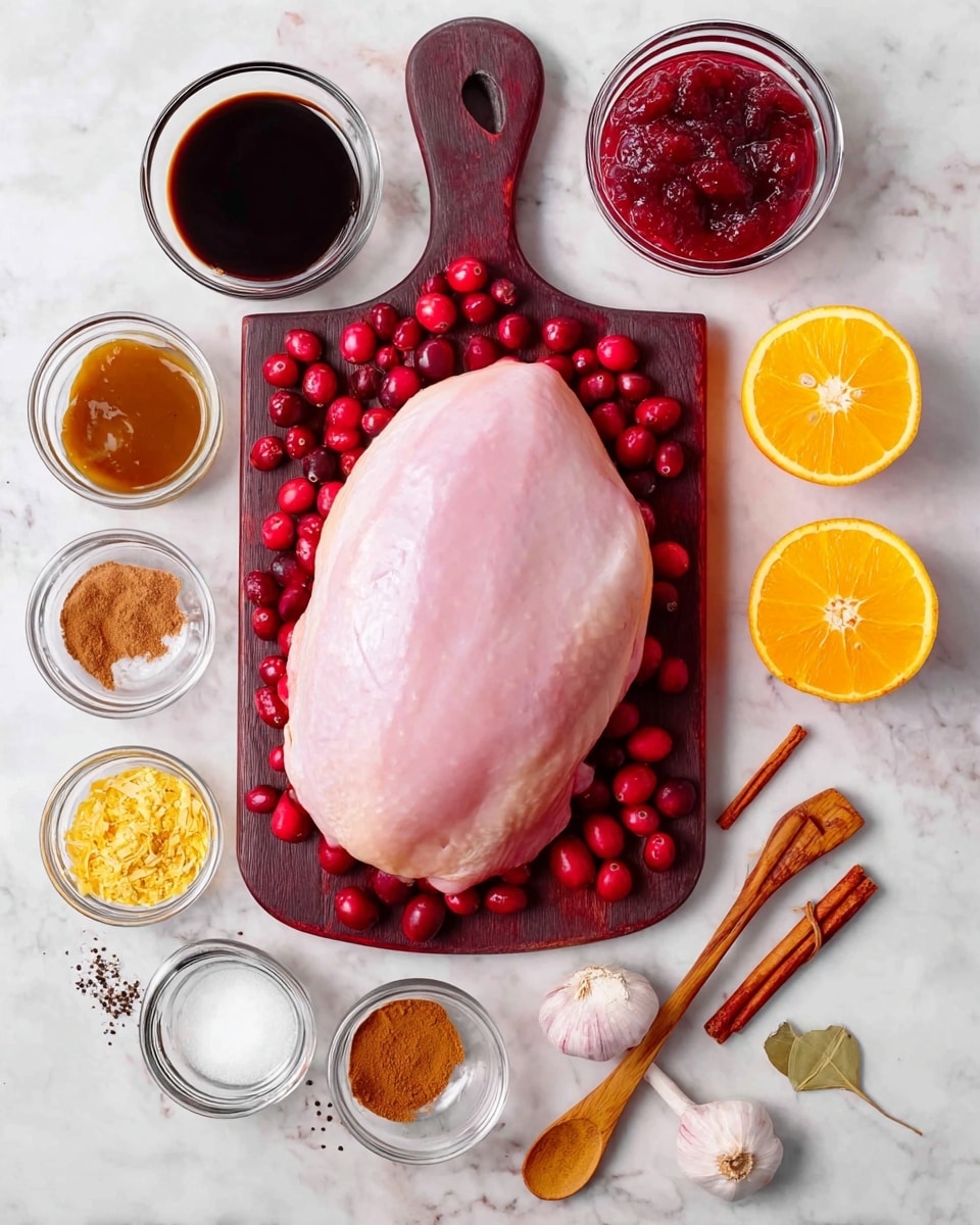 Cranberry Orange Glazed Turkey Breast Recipe - Recipe Image