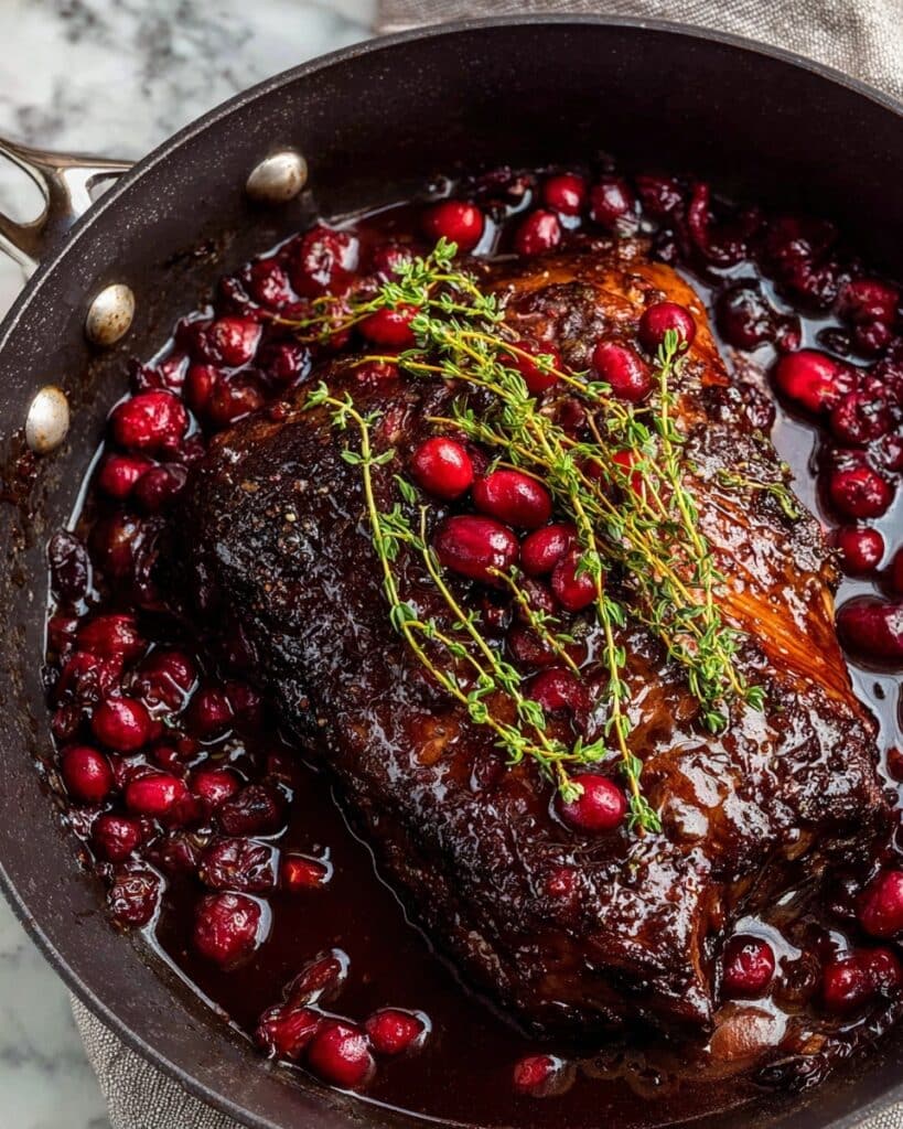 Cranberry Balsamic Roast Beef Recipe