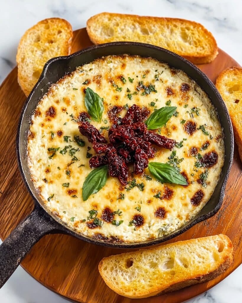 Tuscan Cheese Dip with Sun-Dried Tomatoes Recipe