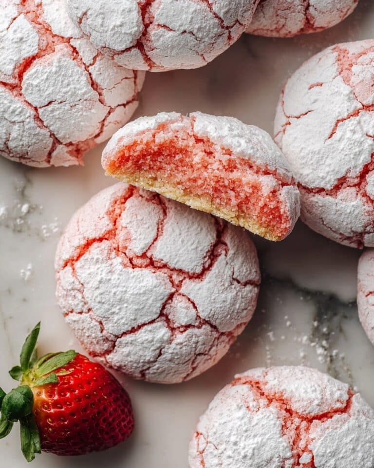 Strawberry Crinkle Cookies Recipe