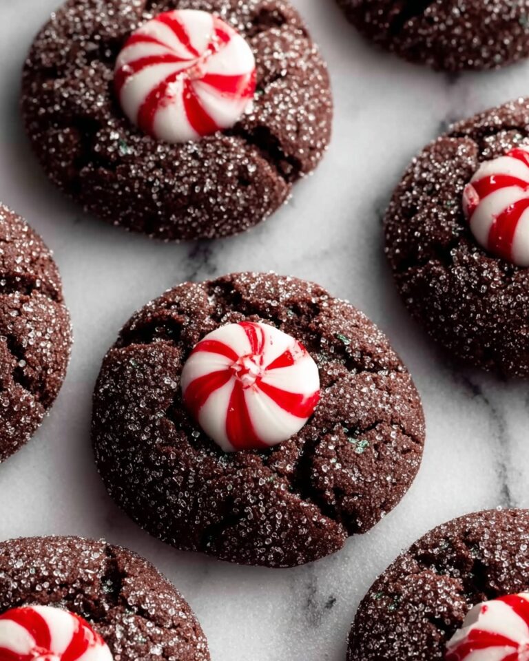 Chocolate Peppermint Kiss Cookies Recipe
