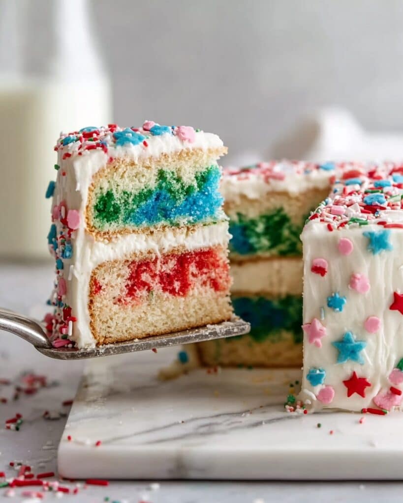 Rainbow Jello Cake Recipe