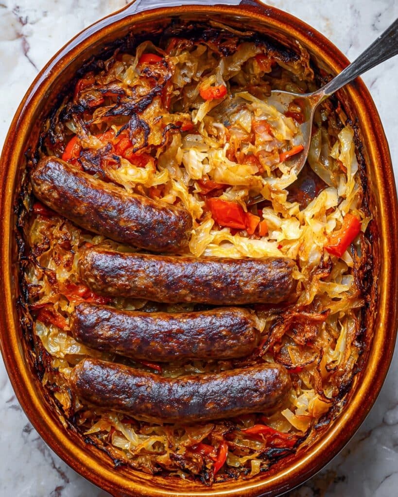 Romanian Slow Roasted Caramelized Cabbage Recipe