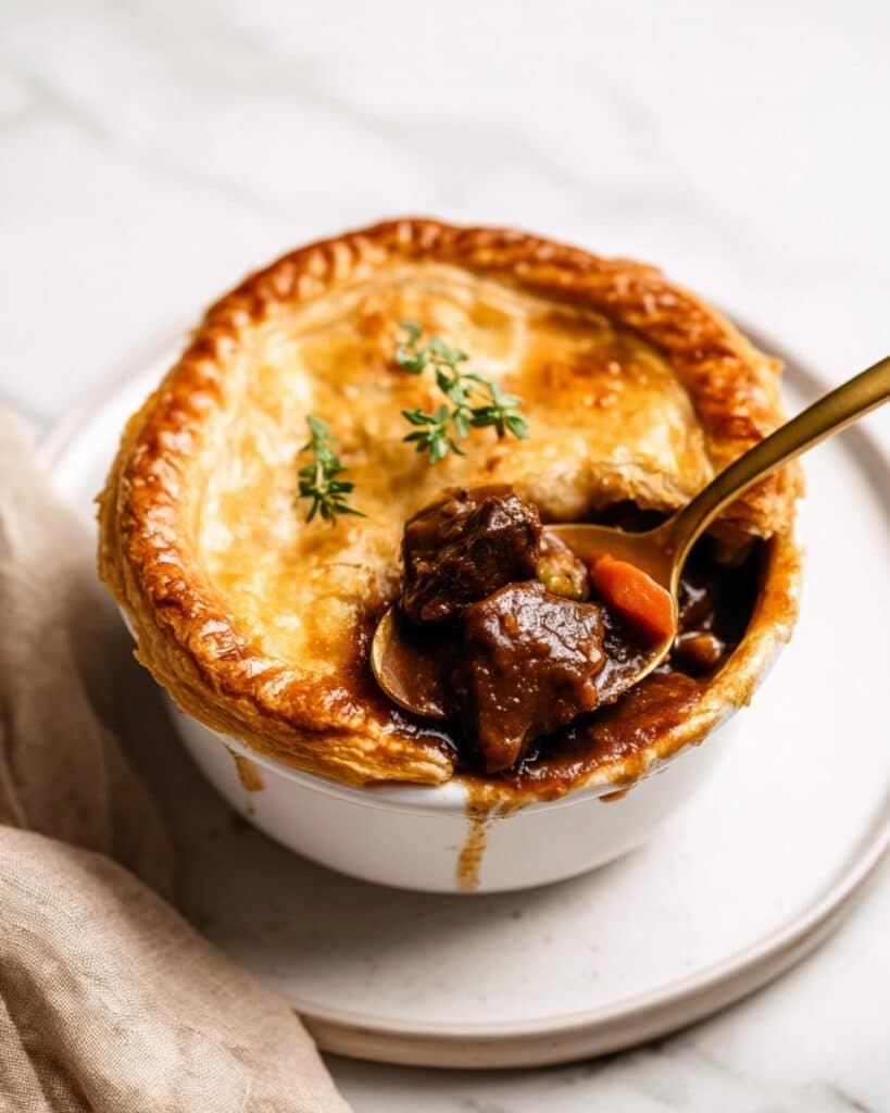 Guinness Braised Beef Pot Pie with Sour Cream Crust Recipe