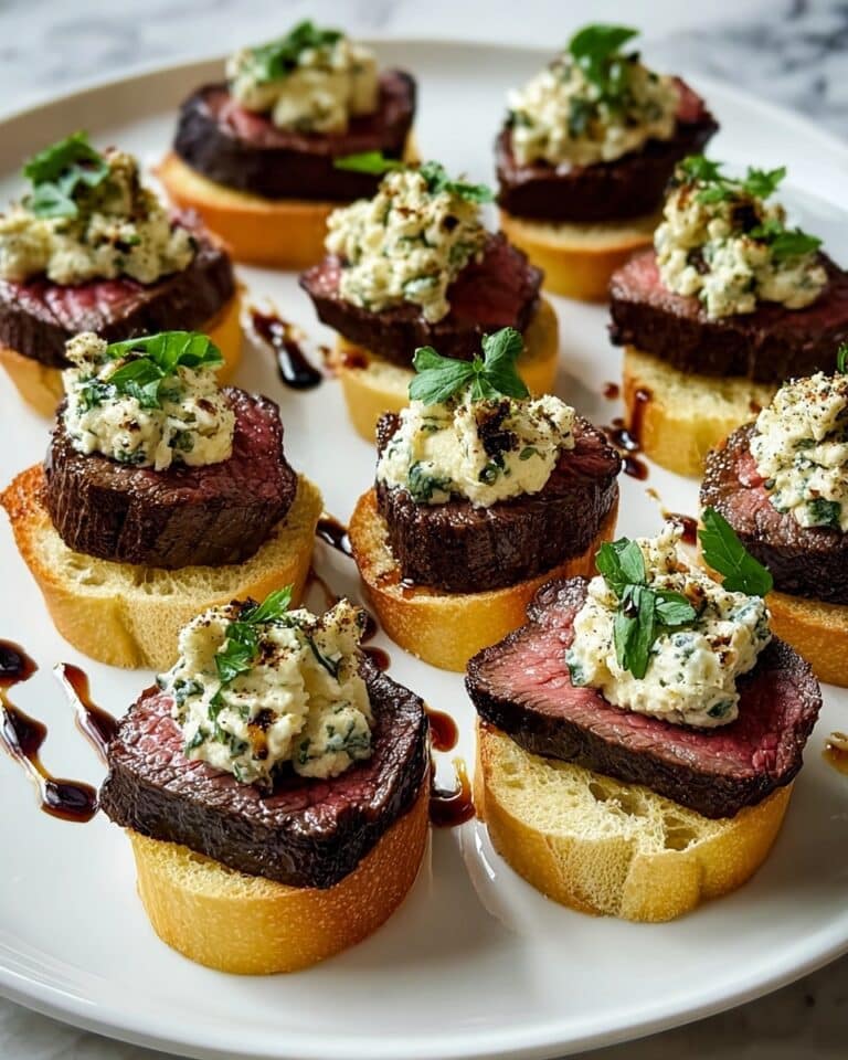 Beef Tenderloin with Gorgonzola Crostini Recipe
