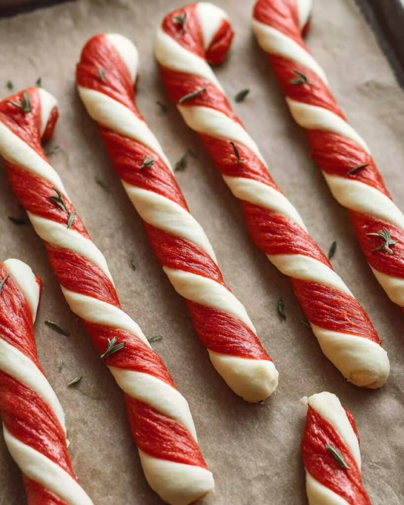 Candy Cane Pizza Twists Recipe