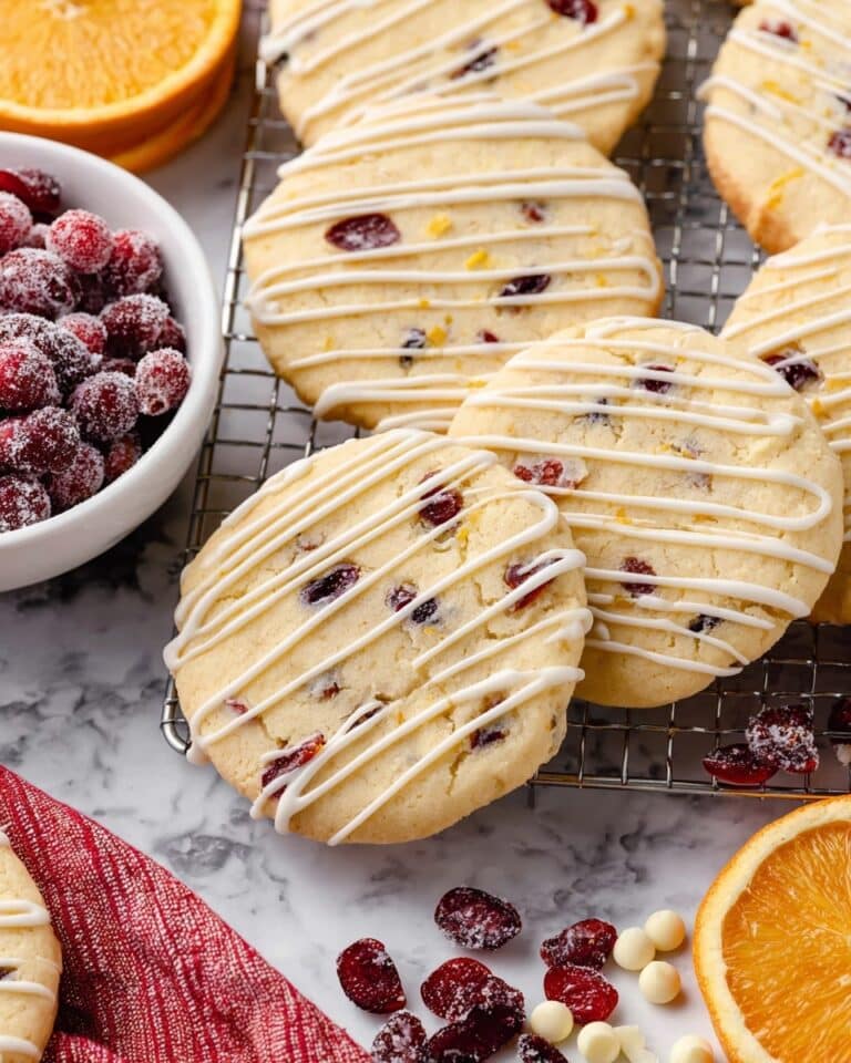 Cranberry Orange Shortbread Cookies Recipe