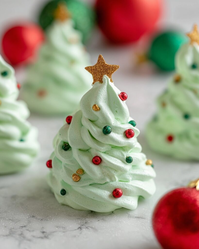 Meringue Christmas Trees Recipe